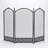 Kaminschutz aus Gusseisen mit feinem Funkenschutzgitter als