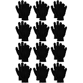 Remifa 12 Pairs Kids Winter Gloves, Christmas Gifts for kids Children Warm Magic Knit Gloves for Boys Girls