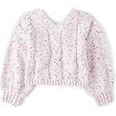 The Children's Place Girls Long Sleeve V-Neck Pullover Sweater