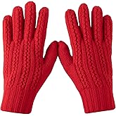 Winter Gloves for Women Touch Screen Elastic Thermal Knit Lining Warm Gloves Mittens for Cold Weather