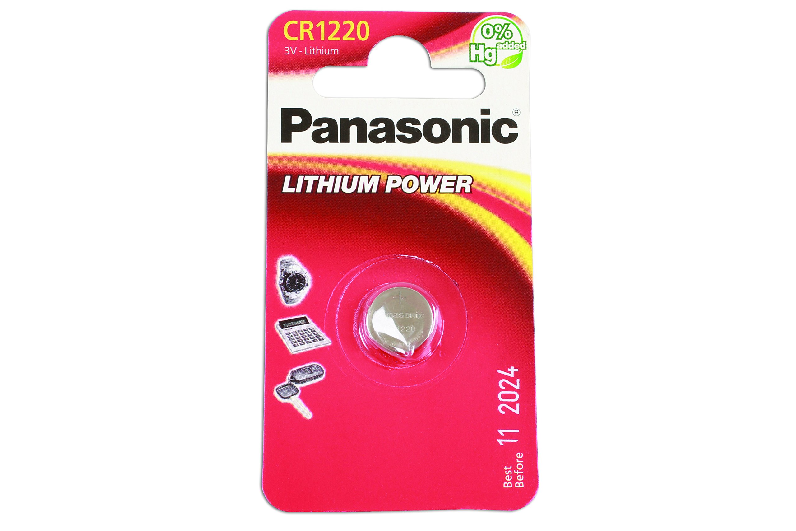 Connect 36910 Panasonic Coin Cell Battery CR1220 1pc
