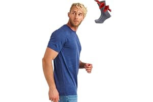 Men's Lightweight Base Layer Merino Wool with Hiking Socks (Medium, Chicago Blues)
