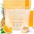 SkinnyFit - Super Youth, Orange Pineapple (30 Servings) - Multi Collagen Peptides Powder - Probiotics, Fiber, Hyaluronic Acid - Collagen for Women - Non GMO, Gluten Free, Sugar Free - Self Care