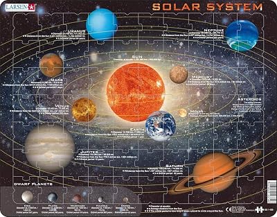 Larsen SS1 Solar System Planets Jigsaw Puzzle 70pc Kids Adults Educational