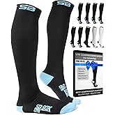 SB SOX Lite Compression Socks for Men & Women (15-20mmHg) – Best Compression Socks for Travel, Sports, and Daily Wear - XXL Sizes too!