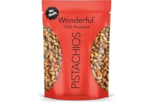 Wonderful Pistachios No Shells, Chili Roasted Nuts, 22 Ounce Resealable Bag, Protein Snacks, Gluten Free, Healthy Snack, Vegan Snacks