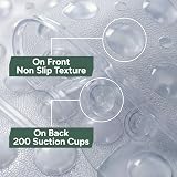 Zuvo Extra Long Bath Mat 100x40cm Clear Non Slip Anti Mould Machine Washable view 4