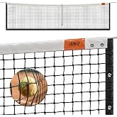 MR PE Standard Court Tennis Net | Heavy duty all-weather polyethylene mesh for match &amp; practice; includes 2 fiberglass dowels, fits all standard tennis posts