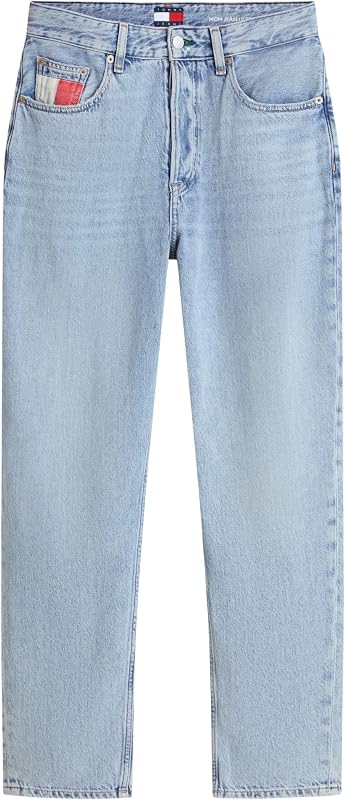 Damen Jeans Hose Mom Jean Tapered Fit, Blau (Denim Light), 30W/32L