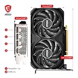 MSI GeForce RTX 4060 Ti VENTUS 2X BLACK 16G OC 16GB GDDR6 GPU Graphics Card view 7