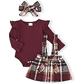 Newborn Infant Baby Girl Dress Clothes Winter Outfits Top Romper Overalls Dresses Suspender Skirt Set for Girls