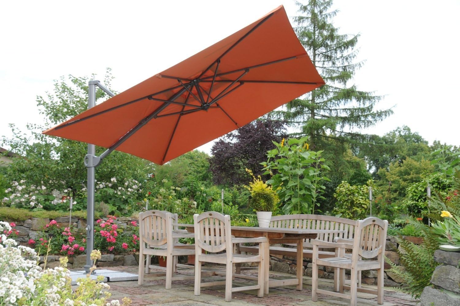 Zangenberg Cantilever Umbrella/Parasol Monte Carlo 300x300 cm Terra 930