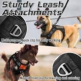 rabbitgoo Dog Harness Medium No Pull Molle Reflective Padded Vest Black view 5