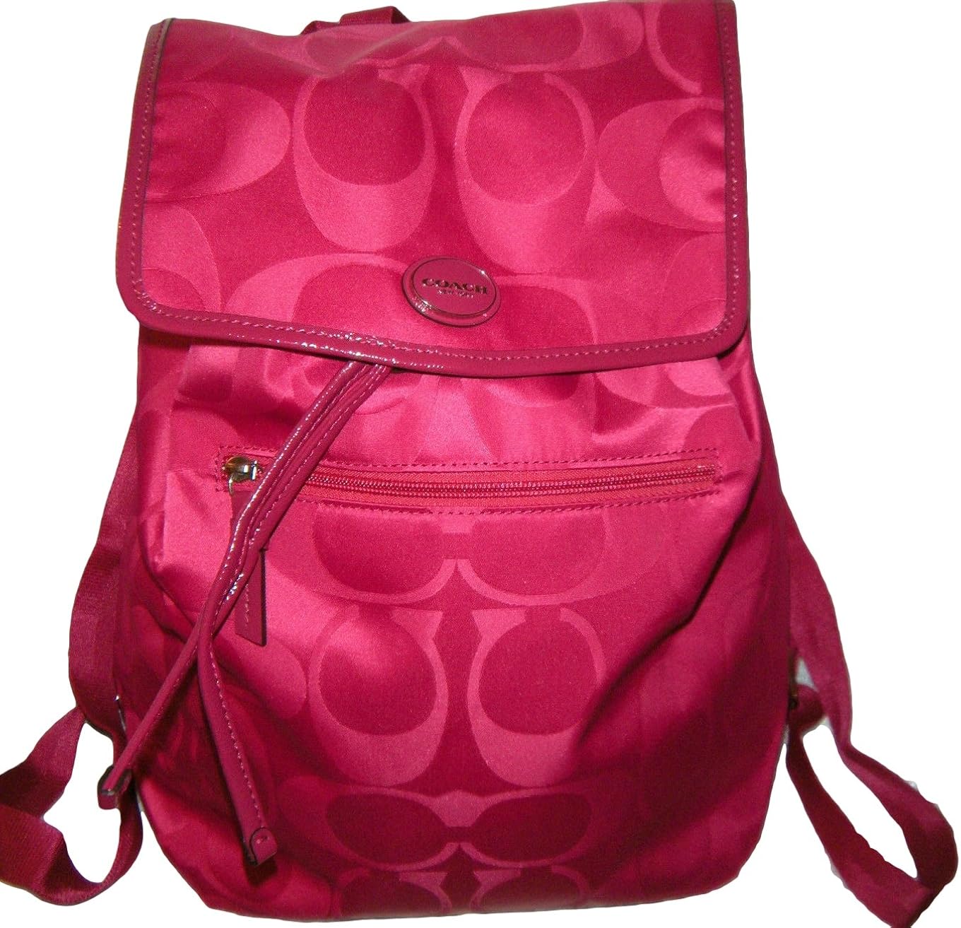 Coach Getaway Signature Nylon Packable Backpack Pink Berry