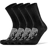 KitNSox 1/4 Pack Men's Women's Merino Wool Hiking Running Socks Crew Warm Thick Cushioned Outdoor Walking Sport Athletic Sock