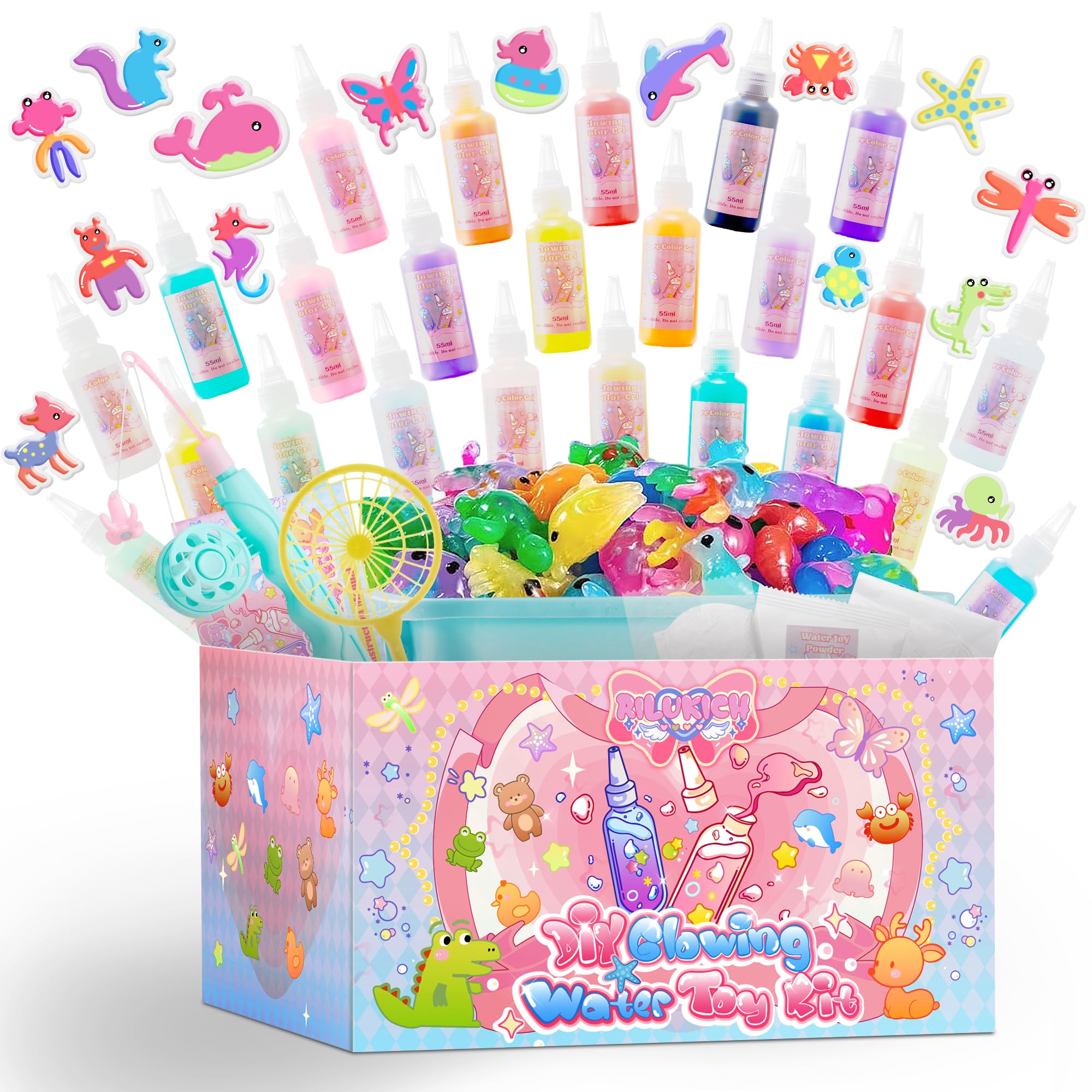 RILUKICH Magic Water Aqua Elf Fairy Toy Kit, Magic Water Gel Kit -24 ...