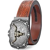 SANSTHS Ratchet Cowboy Belt, Western Ratchet Belts for Men Ratchet Western Belt with Automatic Cowboy Buckle