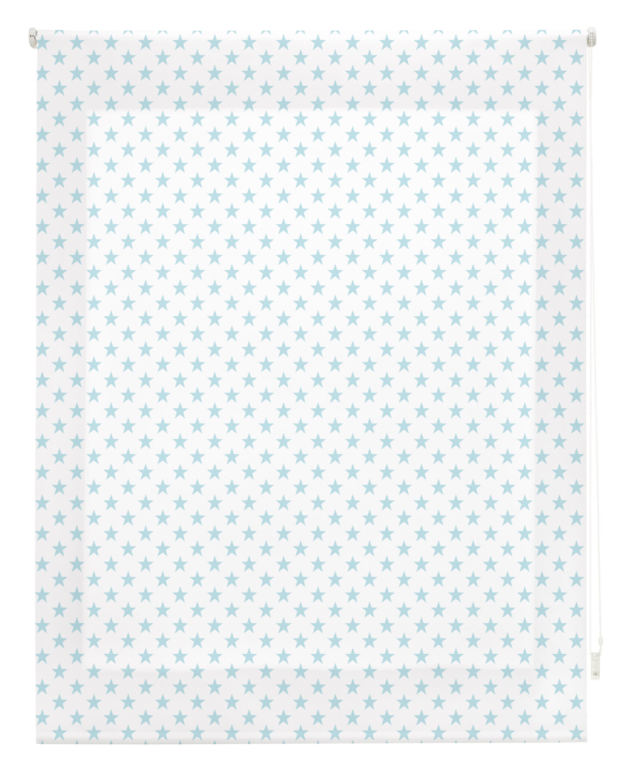 blindecor Stars Roller, Fabric, Turquoise, 130 x 180 cm