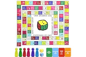 Funny Party Drinking Games, Leather Mat Land Drinking Board Game for Adults, More Than 101 Unique Spaces for Calling Out Frie