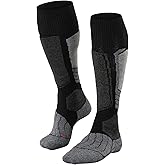 FALKE Women's SK1 Comfort Ski Socks, Thick, Quick Dry, Merino Wool Silk, 1 Pair