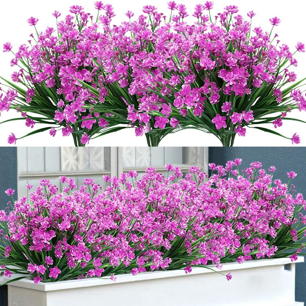 Amazon.com: GETYARD 8 Bundles Outdoor Artificial Fake ...