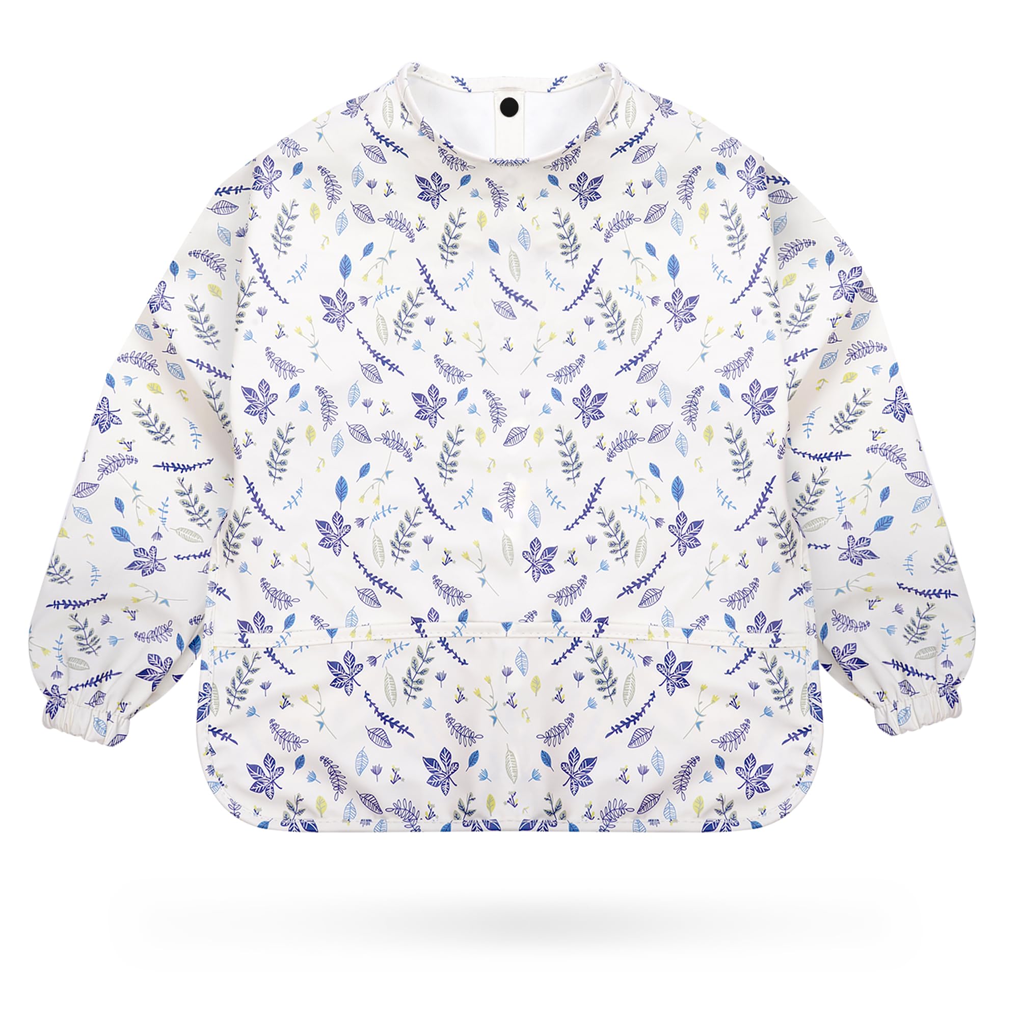 kidoola Baby Led Weaning Bib with Sleeves - Mess-Free, Waterproof Soft, Safe & Stylish for 6-12 Months Babies & Toddlers Apron with Full Coverall Coverage