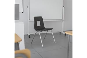 BizChair Black Student Stack School Chair - 16-inch