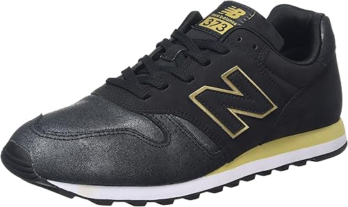 new balance trainers black and gold