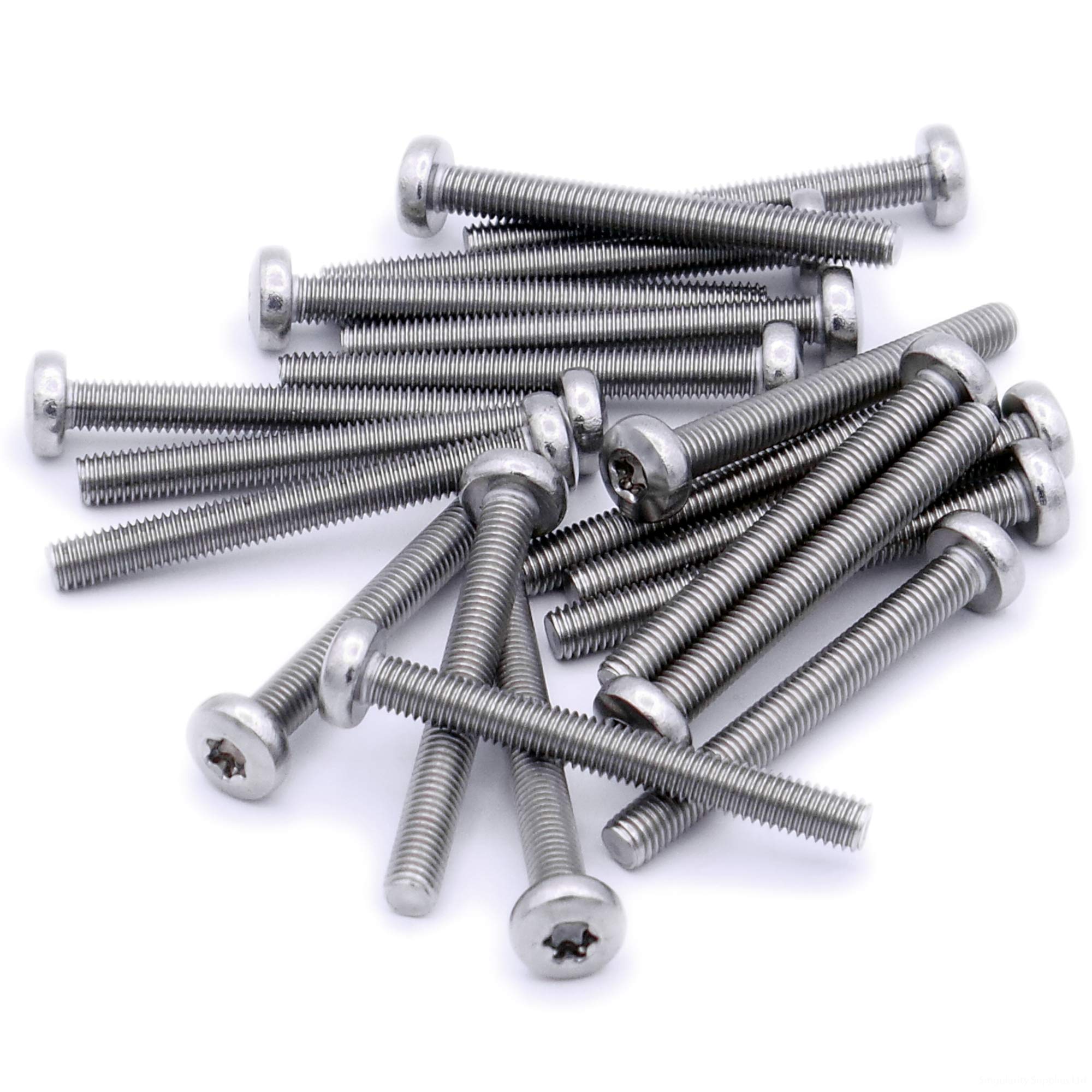 M3 (3mm x 12mm) TX Pan Machine Screw (Bolt) - Stainless Steel (A2) (Pack of 20)