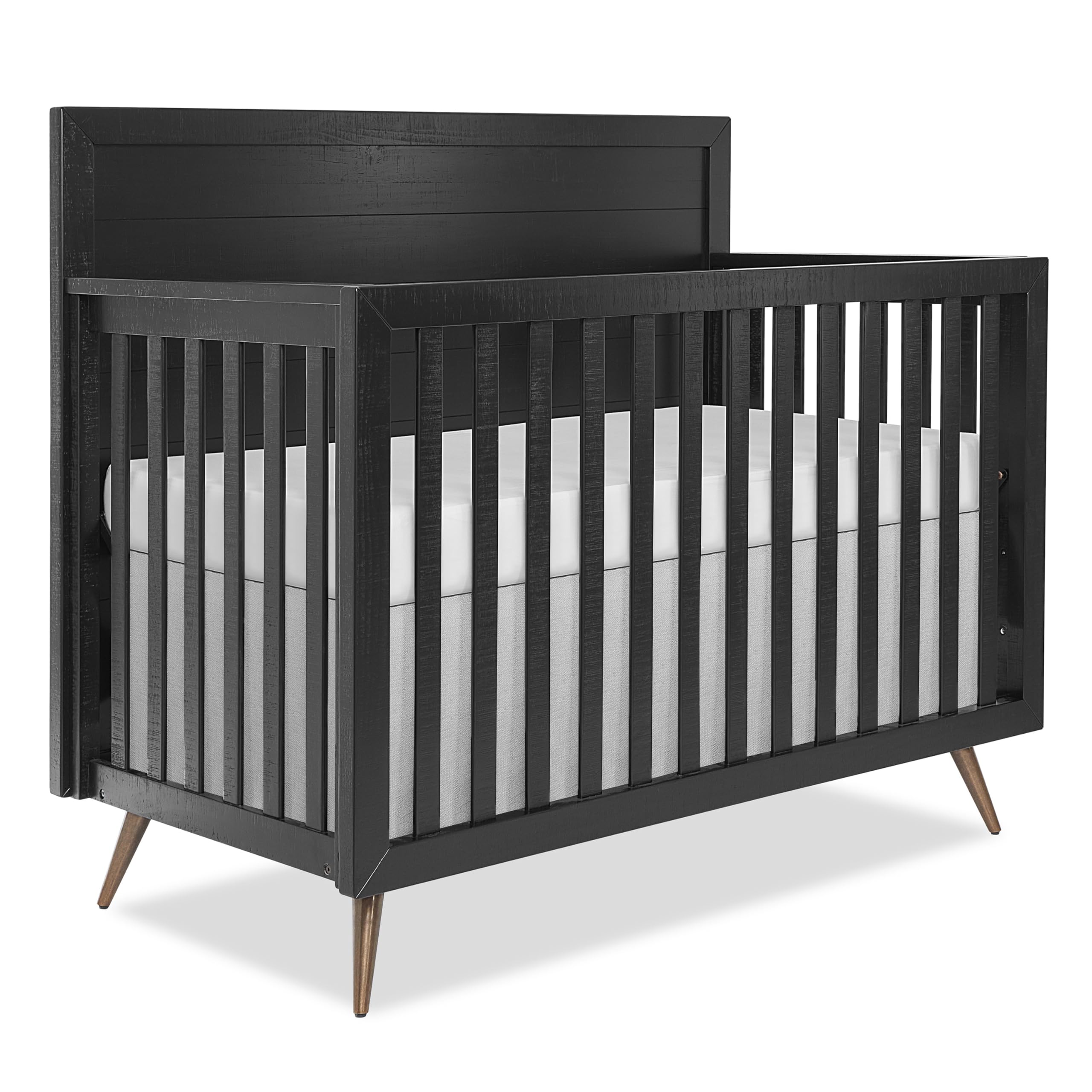 Photo 1 of Evolur Stilnovo Mid Century 4-in-1 Convertible Crib, in Onyx Black