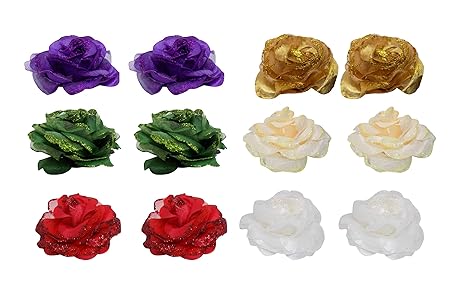 Buy Aasa Glitter Flower Hair Clips For Braids Hair Styling Tools