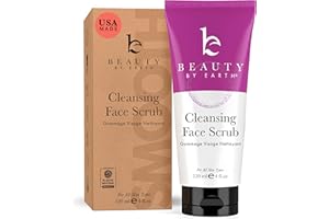 BEAUTY BY EARTH Face Scrub and Face Wash, Gentle Exfoliating, Cleansing Facial Scrub Exfoliator, Natural & Organic Ingredients
