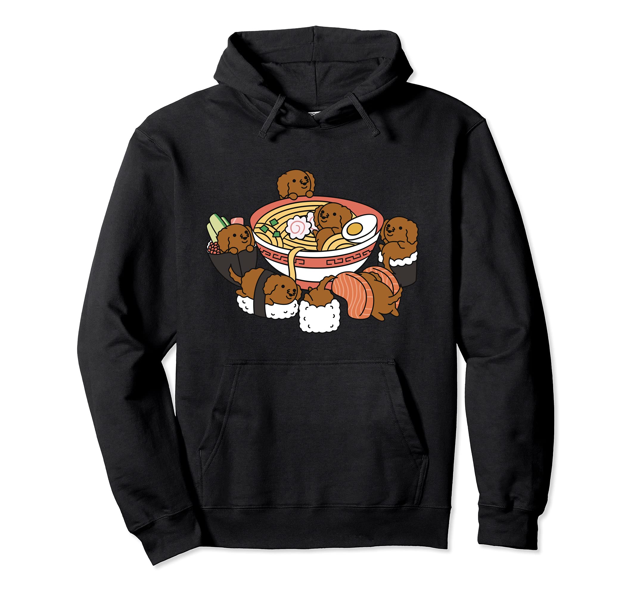 Ramen Sushi Goldendoodle Dog Pullover Hoodie