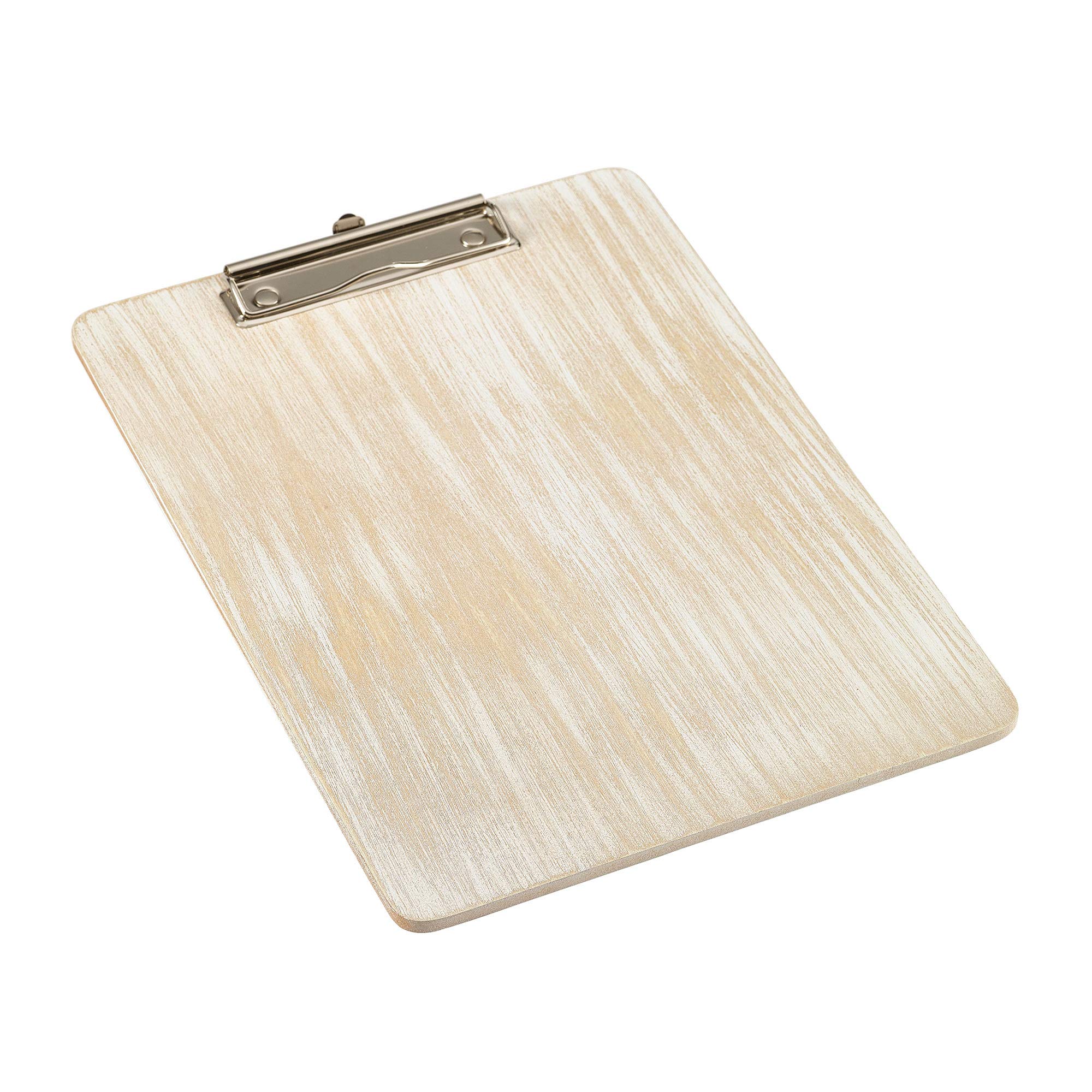 White Wash Wooden Menu Clipboard A4 - Single - Rustic Wooden Menu Holder for Displaying Specials