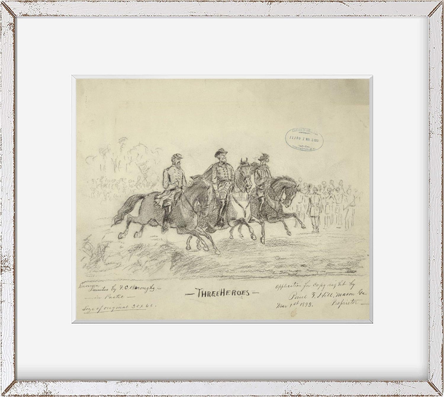 Photographs - INFINITE PHOTOGRAPHS Photo: Three Heroes, Jeb Stuart, Stonewall Jackson, Robert E. Lee, Confederate, Civil War