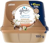 Glade Fragranced Bathroom Gel 180g Sandalwood Jasmine Odour Control view 1