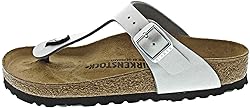 Birkenstock Women's Gizeh Thong Sandal, Silver, 41