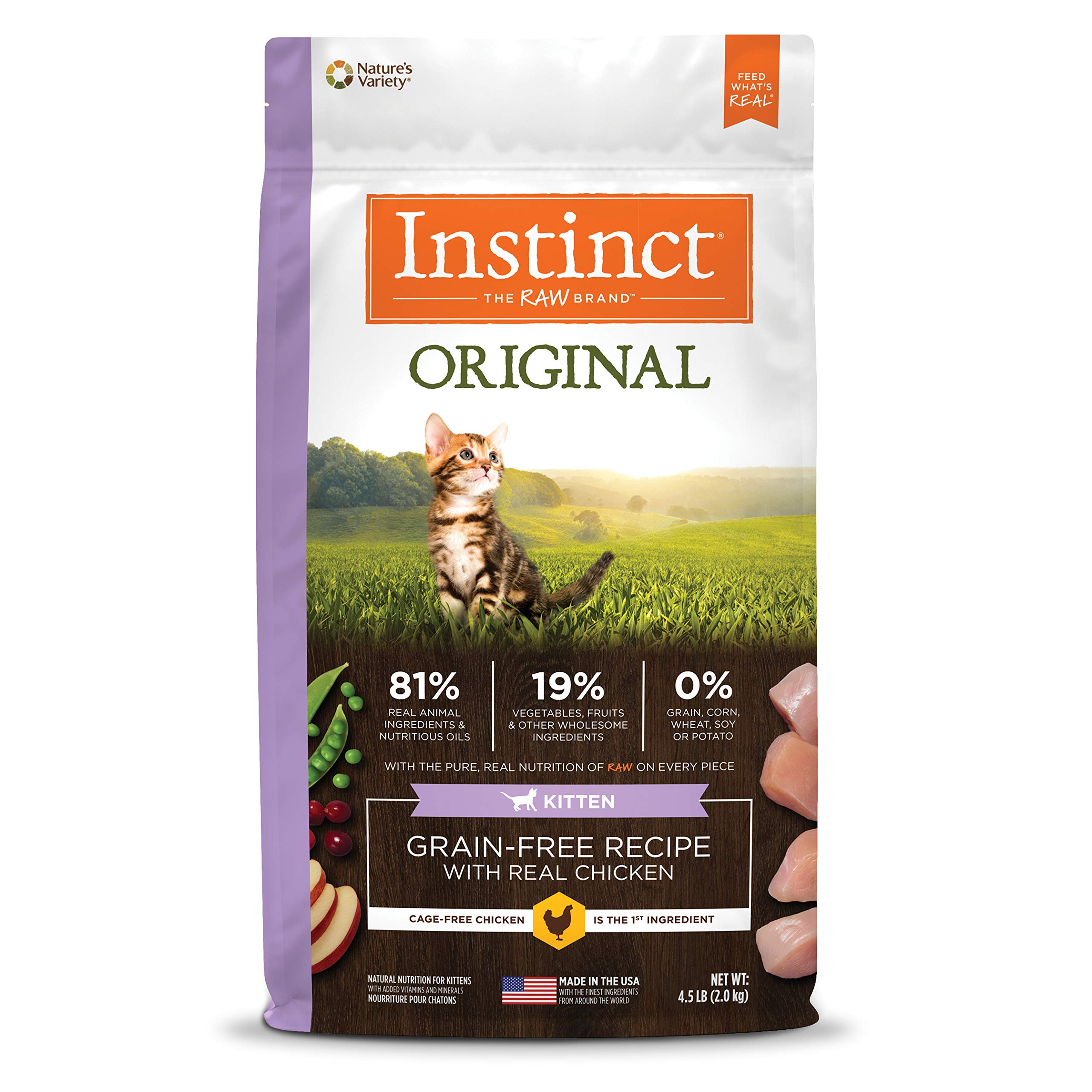 Instinct Original Kitten Dry Cat Food, Raw Coated