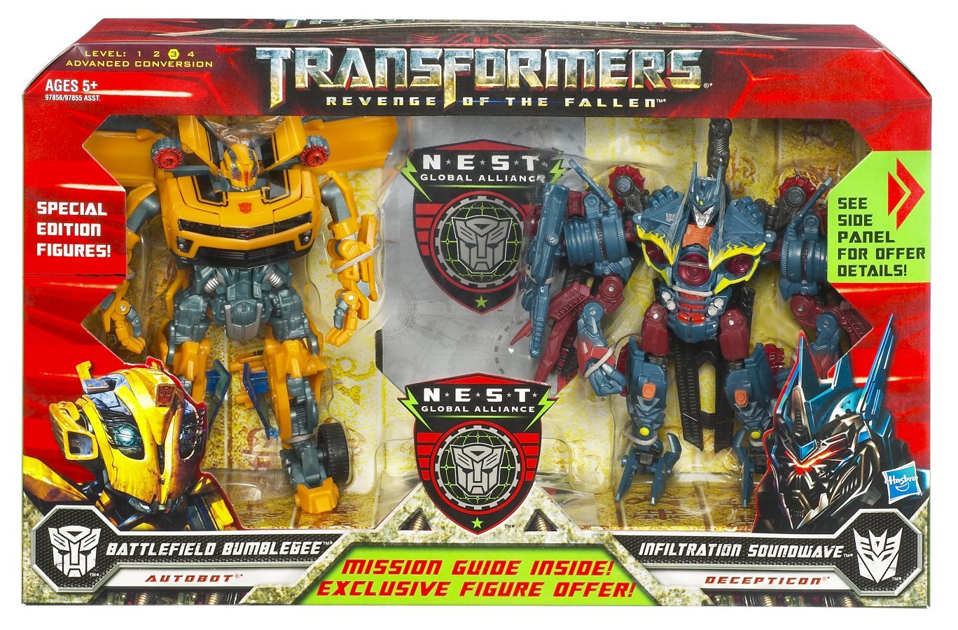 Transformers Movie 2 Nest Battle Pack Cannon Bumblebee and Soundwave