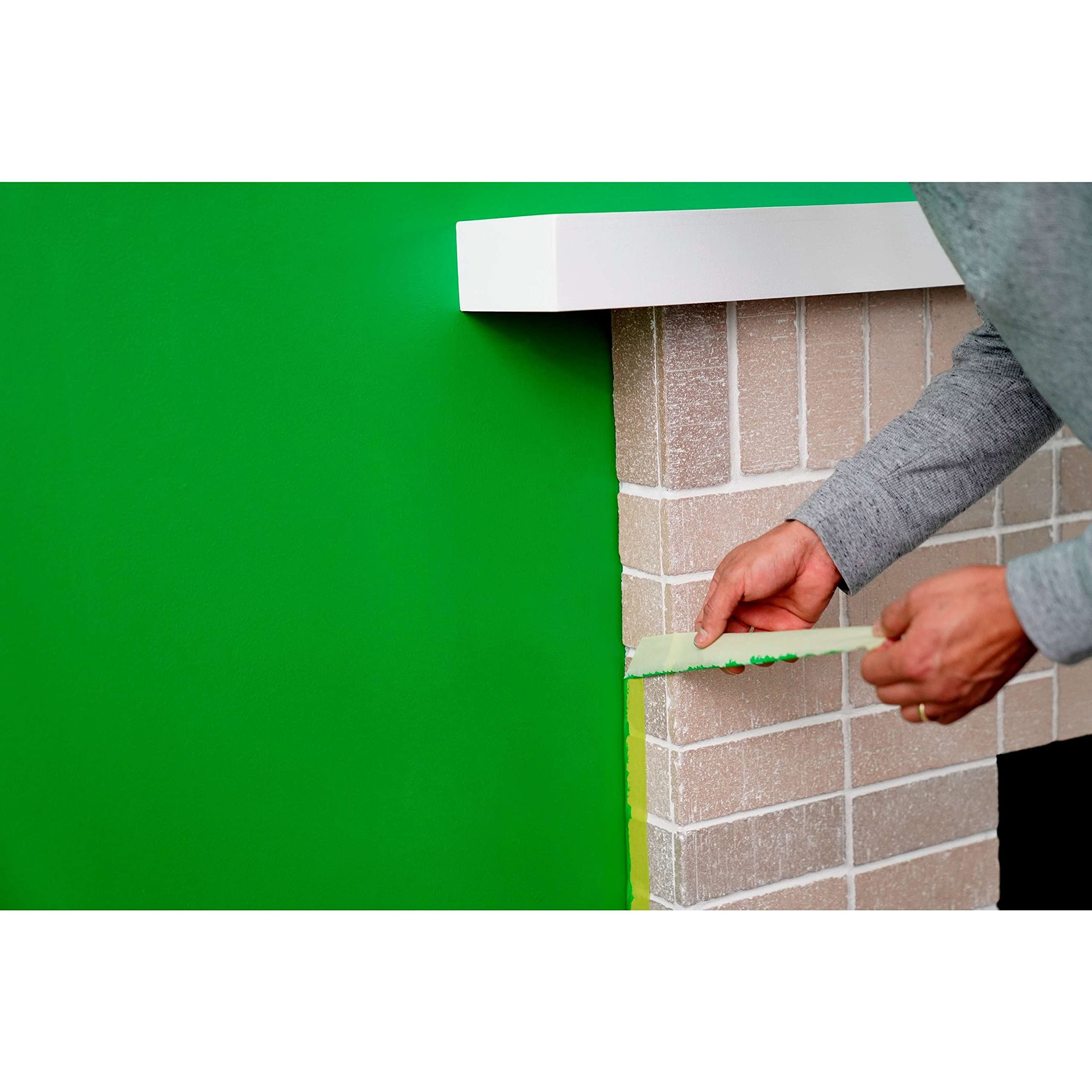 Scotch Rough Surface Extra Strength Painters Tape, 1.5 Inch Wide (1.41 in. X 60 Yds) 1 Roll, Green Tape Protects Surfaces and Removes Easily, Painting Tapes for Indoor and Outdoor Use (2060-36AP)