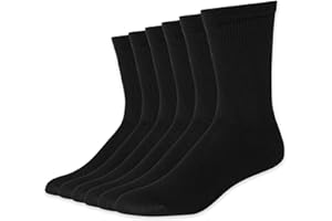 Hanes Men's Red Label Pack of 6 Cushion Crew Socks