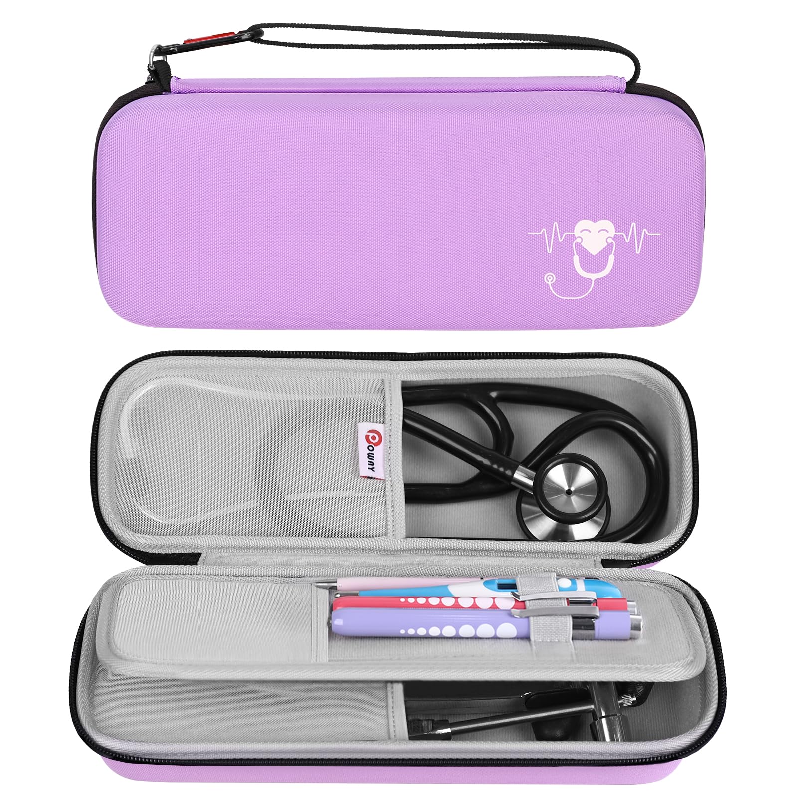 Photo 1 of Opoway Stethoscope Carrying Case, Hard Stethoscope Case Compatible for 3M Littmann Classic III, Cardiology IV Diagnostic, MDF Acoustica Stethoscopes and Other Nurse Accessories (Purple)