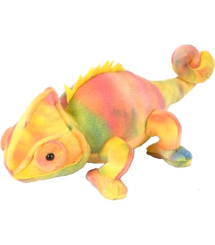 Peluche Camaleón Con Imán - Muñeca De Hombro, Regalo Para Niños Y Niñas, Azul Y Naranja