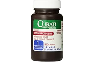 MEDLINE CURAD Sterile Iodoform Gauze Packing Strips, 1" x 5 yds., Wound Care Essentials