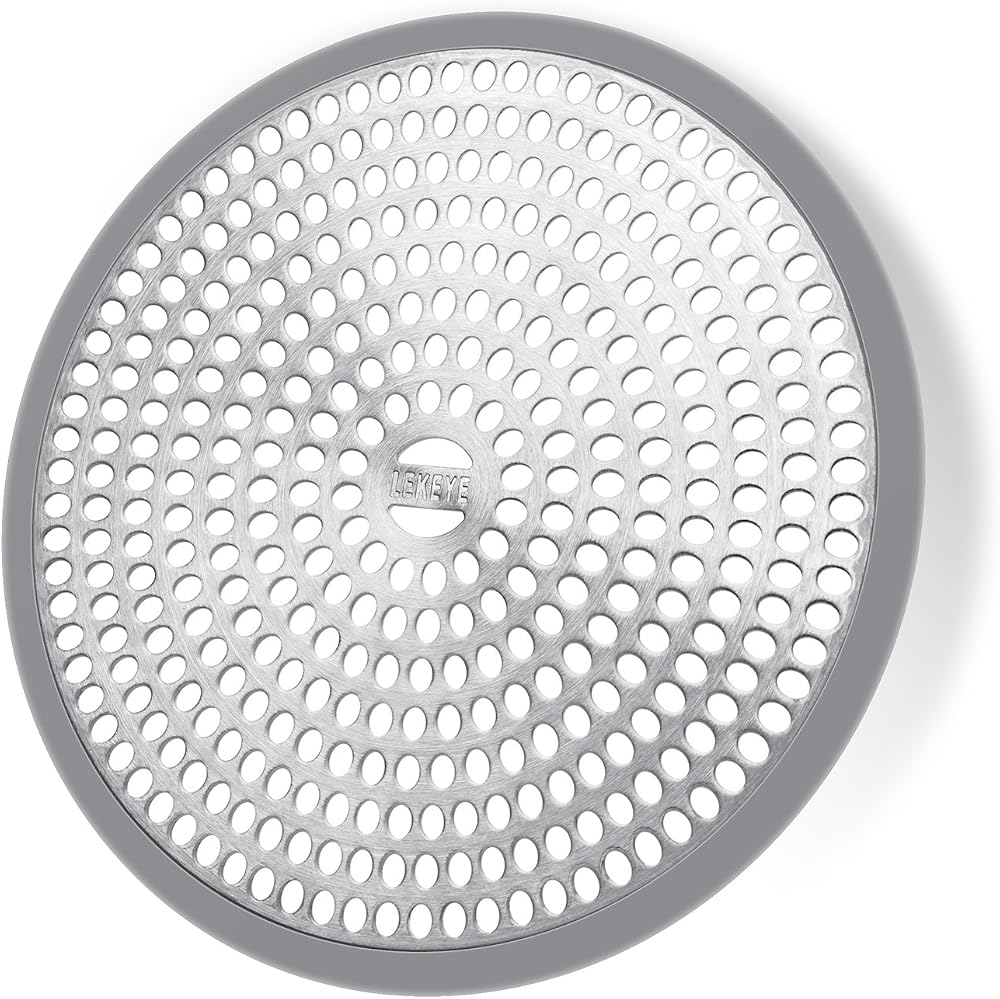 LEKEYE Shower Drain Hair Catcher Strainer Stainless Steel Silicone