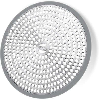 LEKEYE Shower Drain Hair Catcher Strainer Stainless Steel Silicone