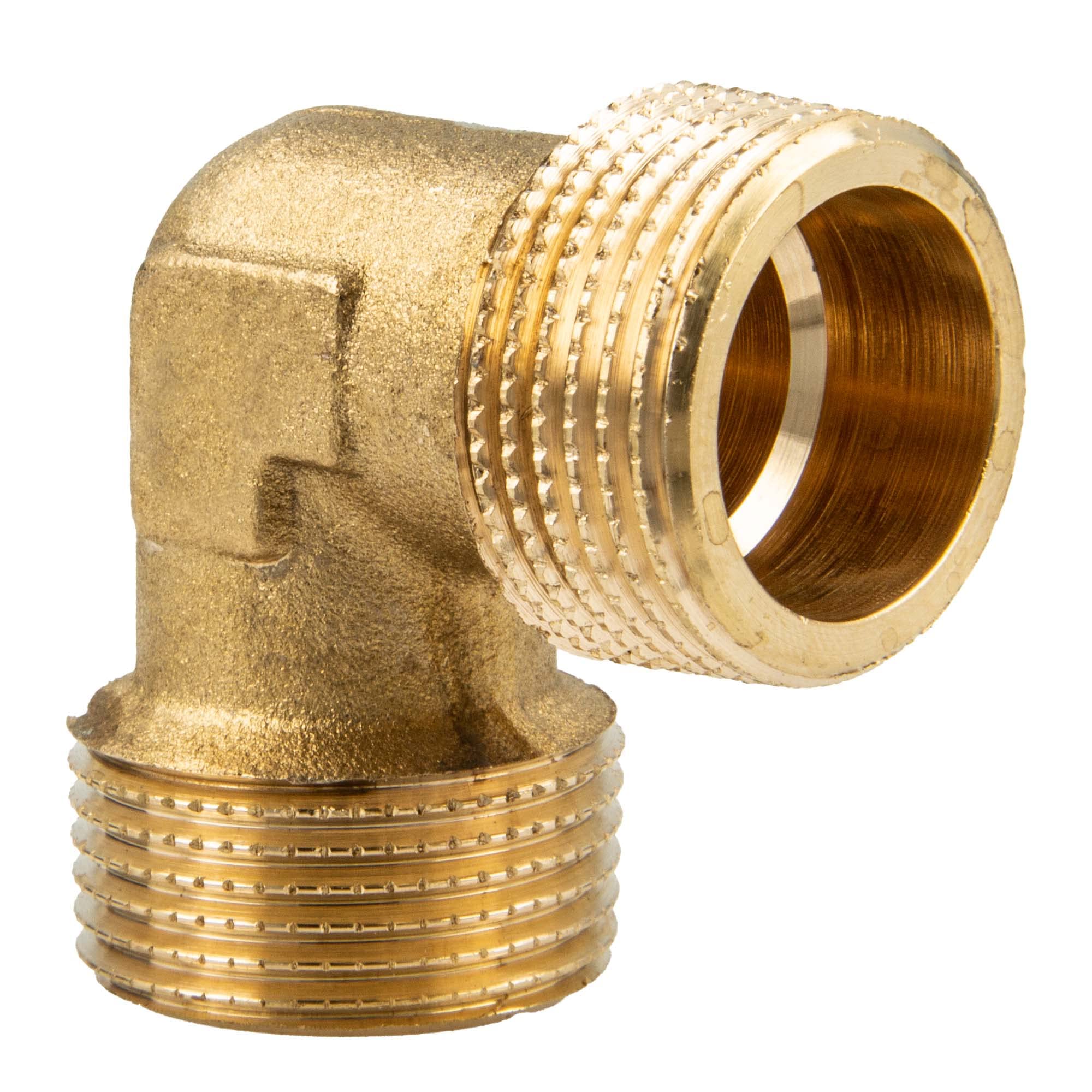 tecuro 477912 - Angle 90° 1/2 Inch AG/AG Pipe Fittings - Brass Blank