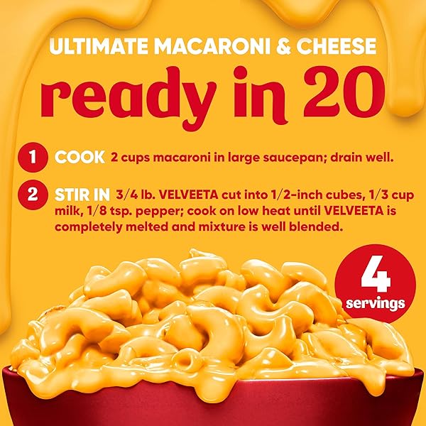 VELVEETA ORIGINAL PASTEURIZED RECIPE CHEESE PRODUCT, 16 OZ BLOCK