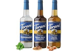 JIMOCO Winter Flavors Sugar-Free Syrup Elixir Trio - Brown Sugar Cinnamon, Peppermint & Salted Caramel Coffee Syrup Flavoring Variety Pack - Perfect for Lattes, Cocktails, and Desserts - Three 25.4 Oz Bottles