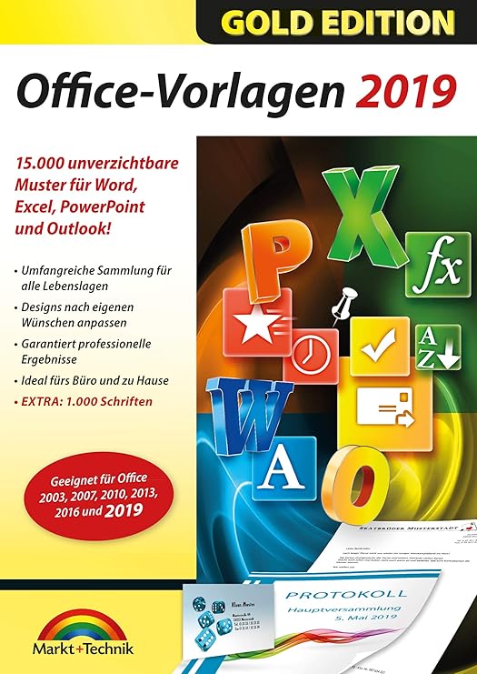 Office 2019 Vorlagen - 15.000 Vorlagen zu Office 2019, 2016, 2013, 2010 für Windows 10 / 8.1 / 8 / 7